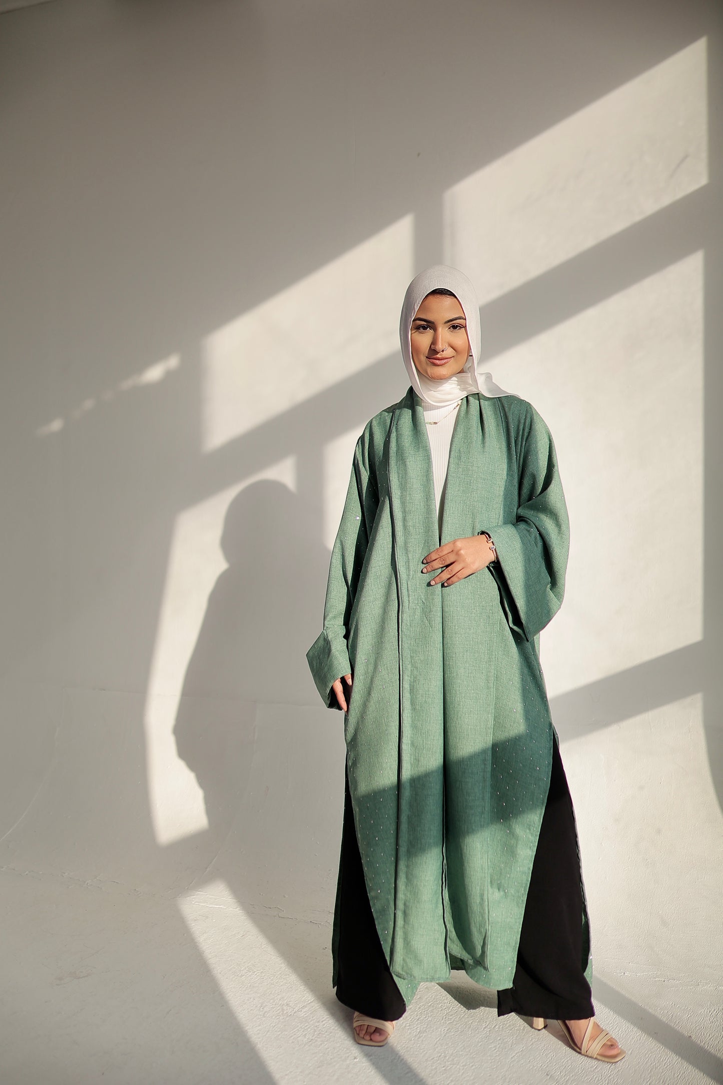 MINT RHINESTONE KAFTAN