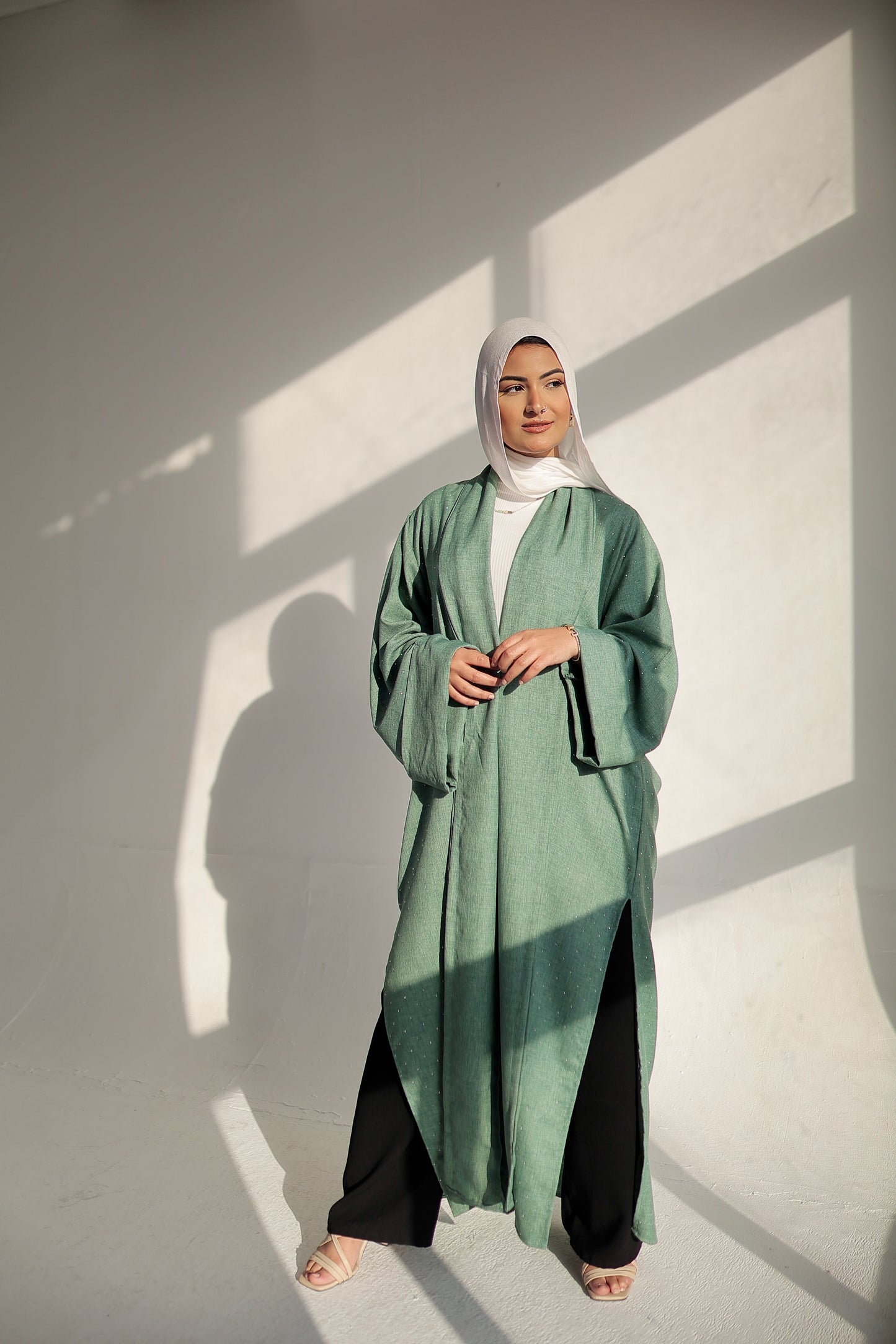 MINT RHINESTONE KAFTAN