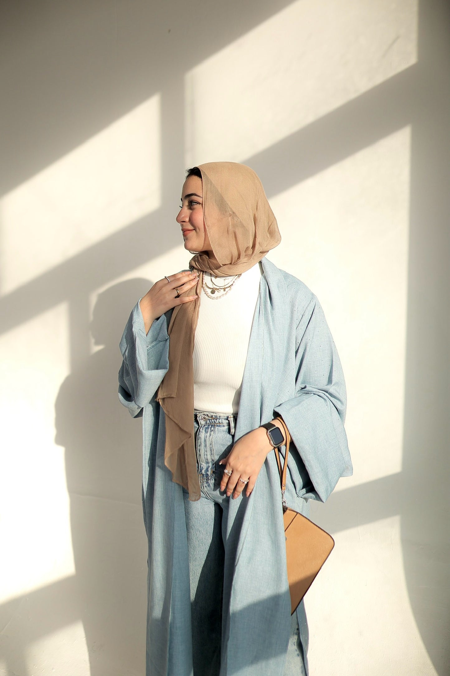 BABYBLUE RHINESTONE KAFTAN