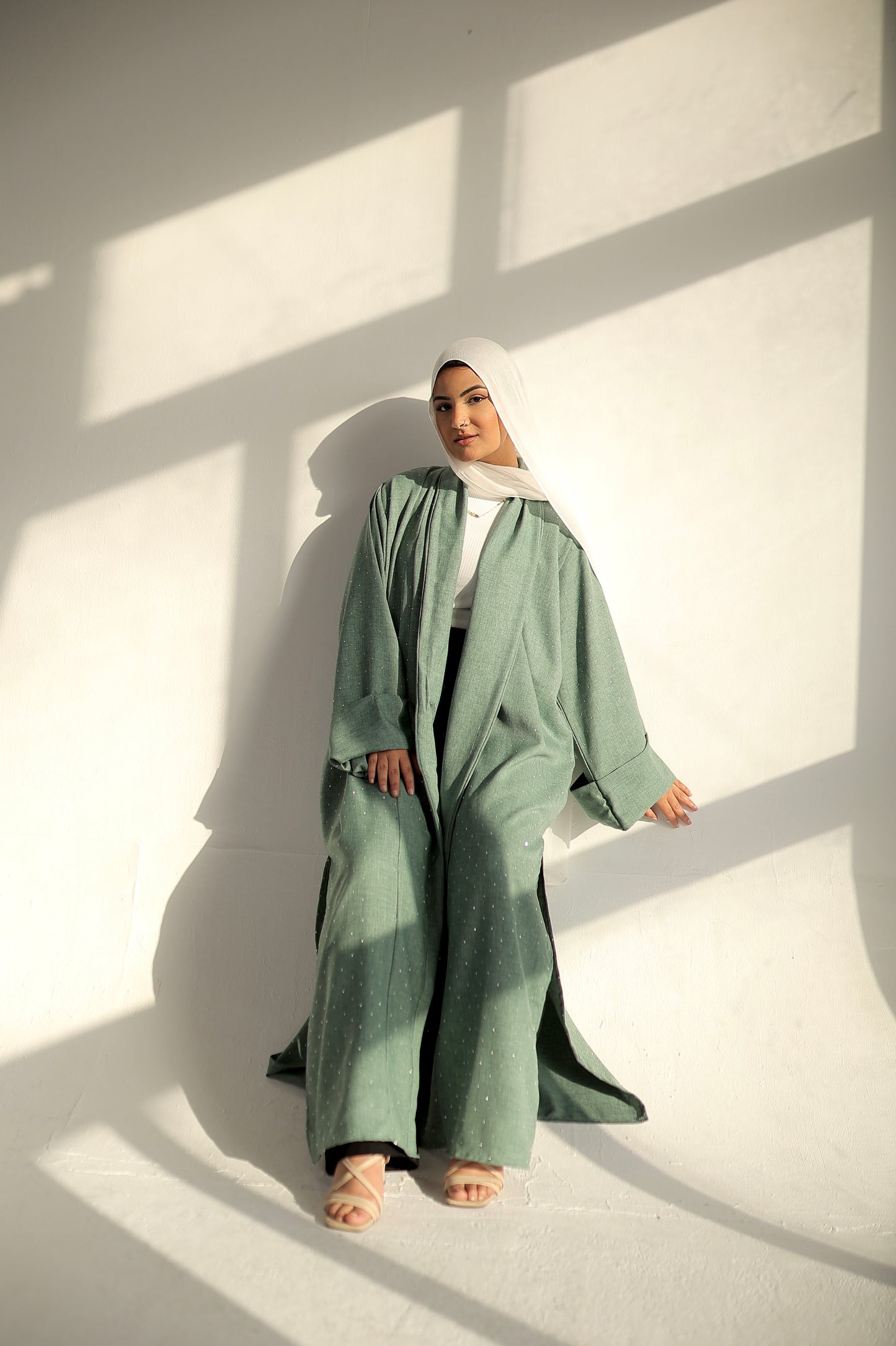 MINT RHINESTONE KAFTAN