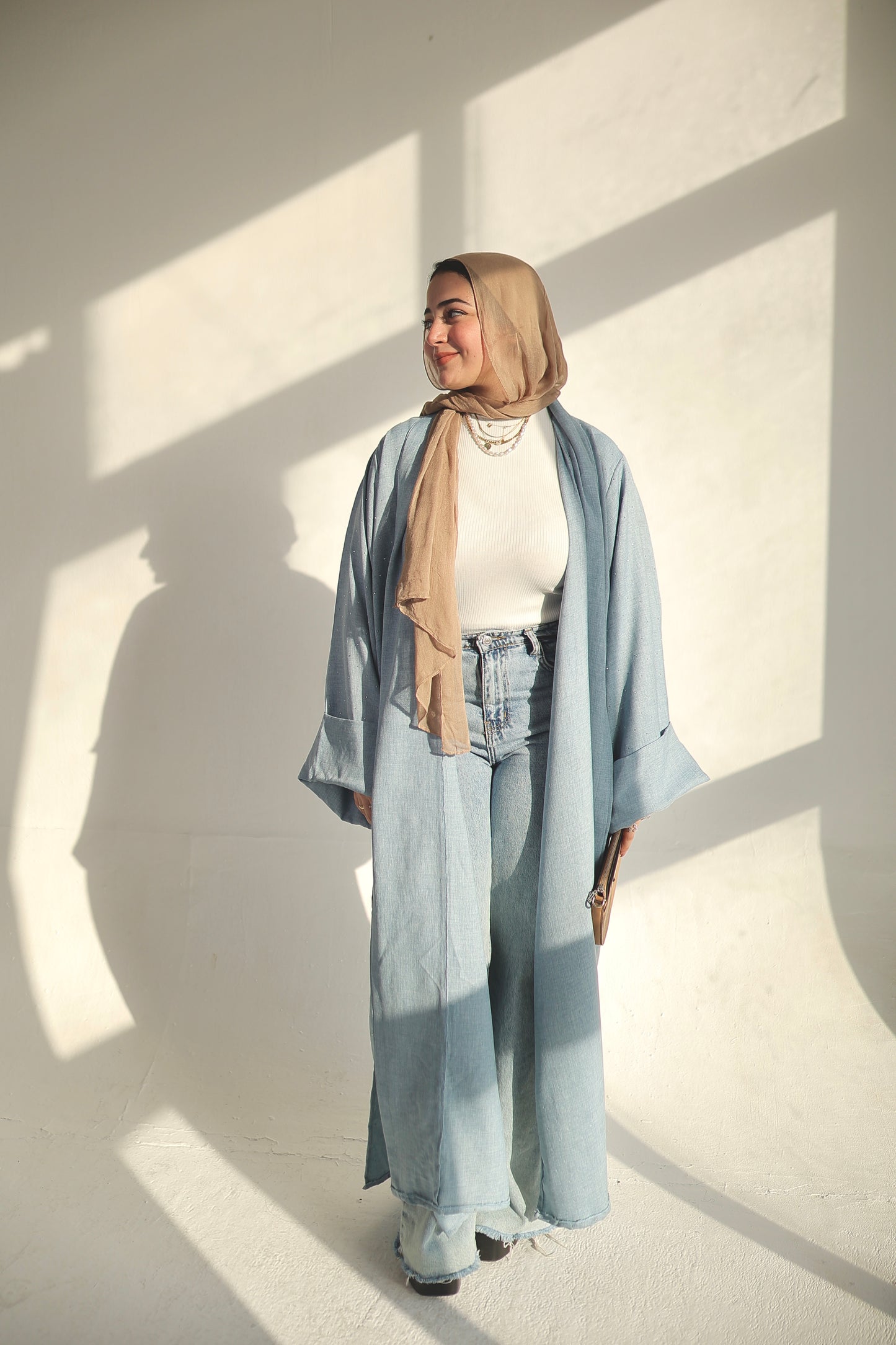BABYBLUE RHINESTONE KAFTAN