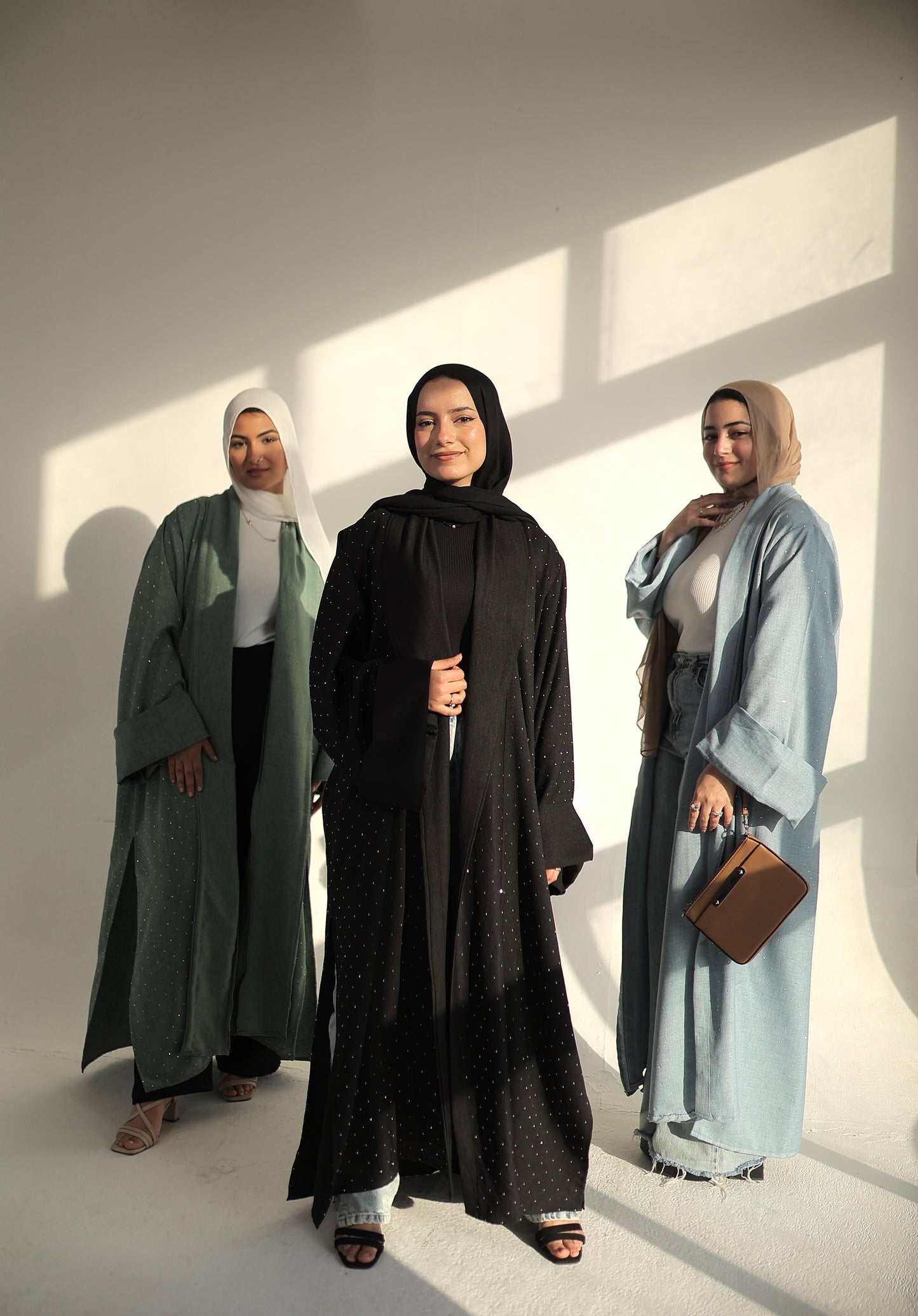 BLACK RHINESTONE KAFTAN