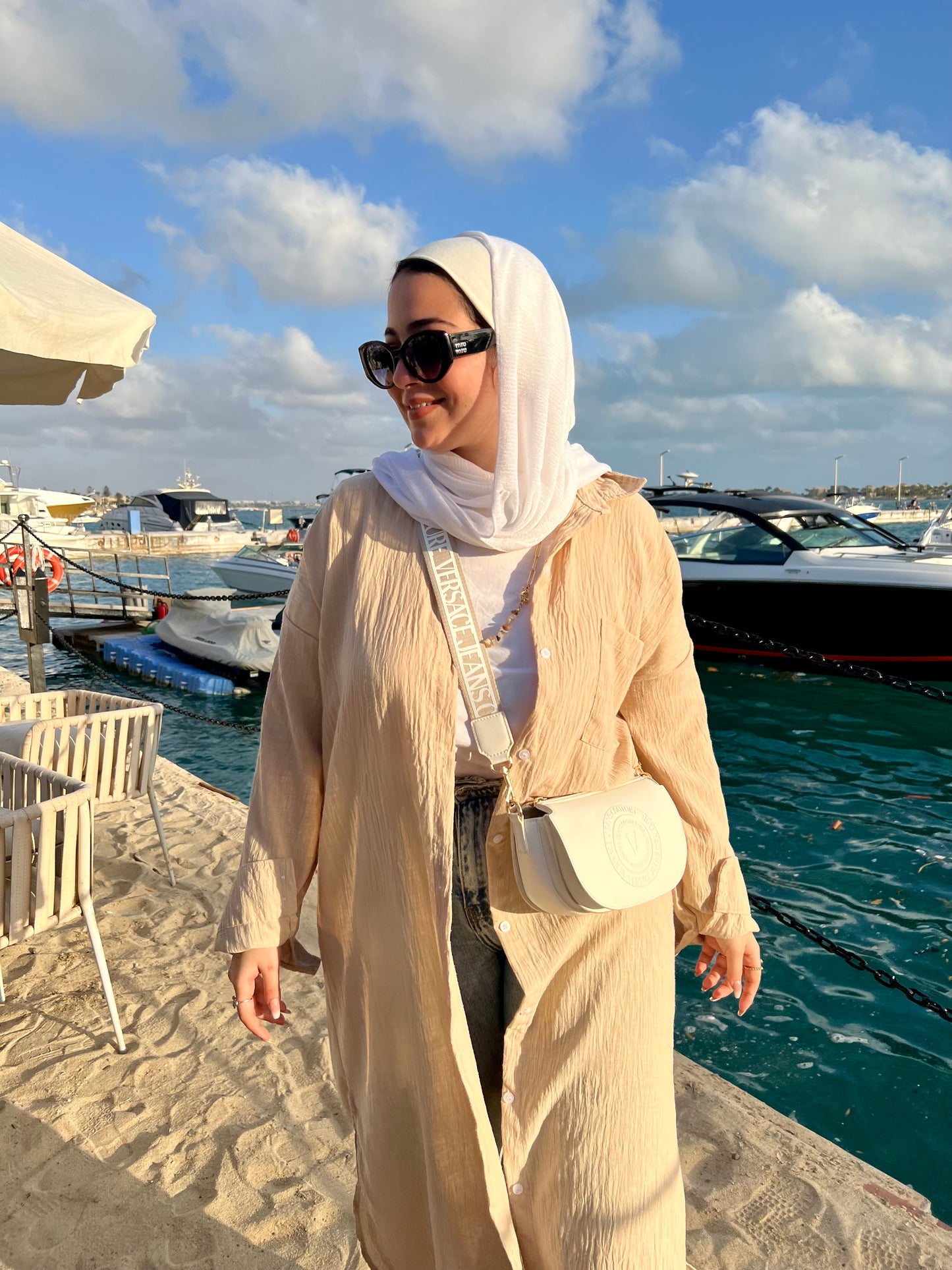 BEIGE MAXI SHIRT