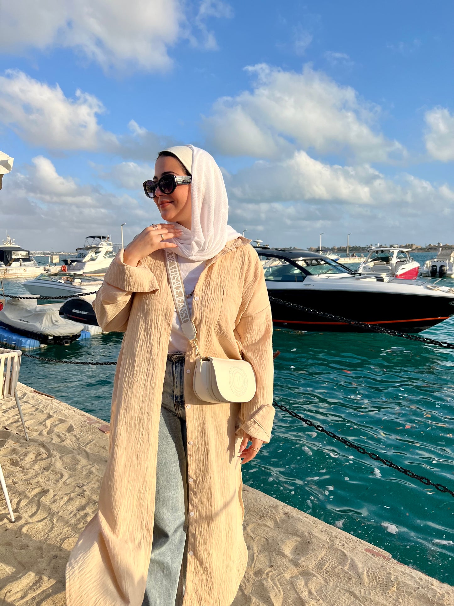 BEIGE MAXI SHIRT